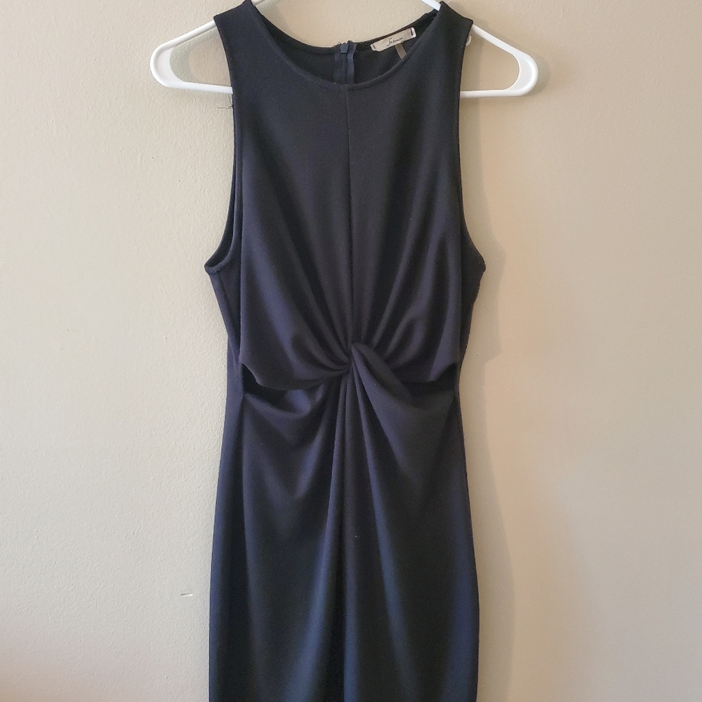 Black body con dress with cut outs